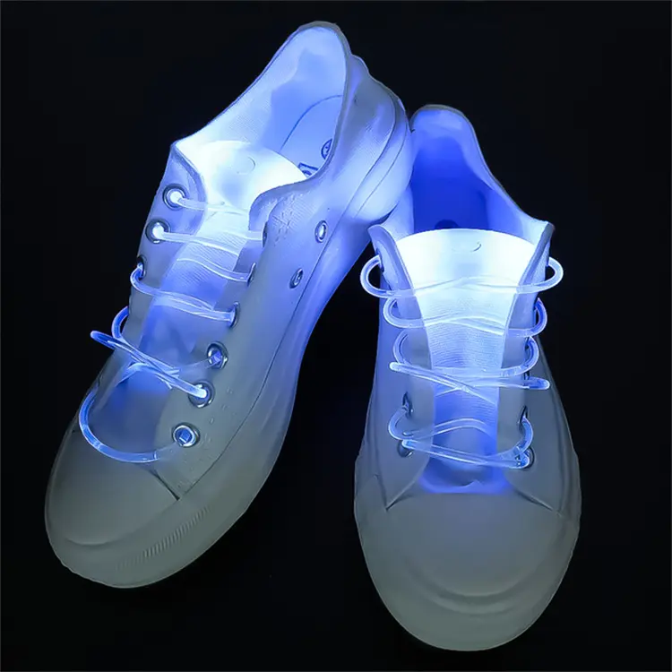 Sepatu olahraga lampu baru tali sepatu bercahaya menyala dalam gelap renda sepatu LED untuk sepatu pesta disko sepatu sneakers