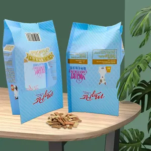 Grote Platte Bodem Kat Pet Food Verpakking Plastic Zakken Voor Hondenvoer 500G 1Kg 2.5Kg 10Kg 15Kg 20Kg Verpakkingszakken