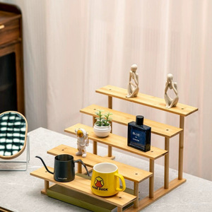 Solid wood succulent plant stand, <b>small</b> flower stand, trapezoidal display <b>shelf</b>, flower rack, balcony <b>shelf</b>, desktop toy - Product Image 4