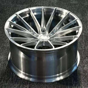 Jantes en alliage d'aluminium forgées sur mesure avec des jantes profondes, 18-22 pouces, finition brossée, 5x114.3, 5x112, 5x120, pour BMW et Audi - Product Image 2