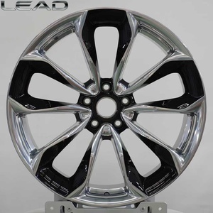 Rines <span class=keywords><strong>LEAD</strong></span> de Aleación Forjada de 16-24 Pulgadas con Acabado Negro Pulido para SUV, Compatibles con Toyota, <span class=keywords><strong>Honda</strong></span>, Nissan - Product Image 1