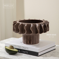 Merlin Living Fait Main Coupe à Fruits Moderne Pince Fleur Assiette à Chocolat Autre Décoration Intérieure Usine de Chaozhou Vente en Gros OEM
