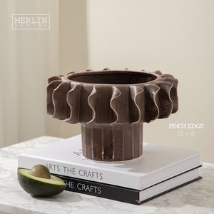 マーリンリビング手作りフルーツプレートモダンピンチフラワーセラミックフルーツボウルその他室内装飾品潮州工場卸売OEM - Product Image 2