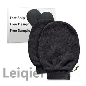 Gants exfoliants haut de gamme personnalisables avec logo pour gommage corporel, mitaines de douche exfoliantes pour le corps, kératose pilaire - Product Image 1