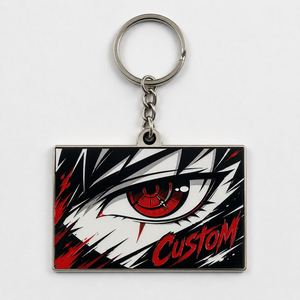 Porte-clés personnalisés en gros de haute qualité, motif œil de dessin animé, style manga, design souvenir, pour fans d'anime - Product Image 1