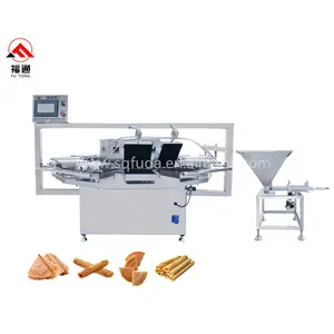 Industrial adjustable waffle snacks making machine 8 10 12 plates wafer roll biscuits machine with factory price