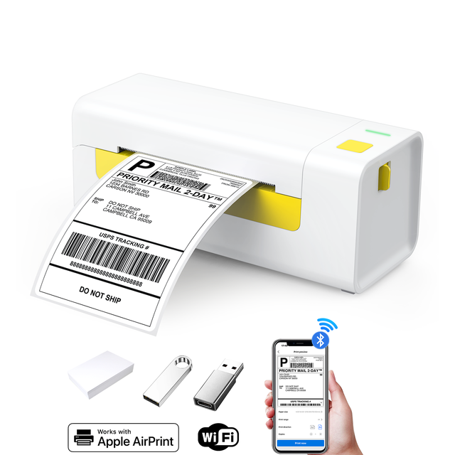 Uyin Y486 BT Label Barcode 4x6 Shipping Label Printer for Small Business High Speed Thermal Label Maker Work with Windows Mac