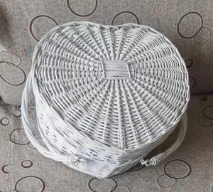 Set da Picnic Multifunzionale Ecologico in Vimini a Forma <span class=keywords><strong>di</strong></span> Cuore Rosa e Bianco per 2 Persone, Vendita all'Ingrosso Personalizzata - Product Image 2