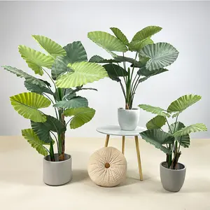 Dripping Guanyin Artificial Trees Potted Alocasia Macrorrhiza Plant Artificial Rainbow Taro Plant