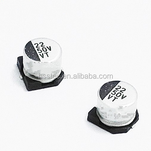 Алюминиевый электролитический конденсатор SMD, 50 в, 22 мкФ, 6,3*5,4 мм, 22 мкФ Ф/50 в, 6,3x5,4 мм, электролитический конденсатор