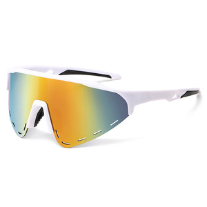 Sports Goggles <b>Large</b> <b>Frame</b> PC Lens Windproof Outdoor Cycling Driving Unisex Black <b>Frame</b> Colorful Mirror Coating - Product Image 2