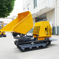 Dumper sur chenilles hydraulique basculant et rotatif, robuste, à déchargement automatique, pour usage agricole