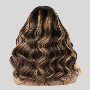 Perruque Body Wave Ombrée Personnalisable P4/27 Brun Blond, 100% Cheveux Humains Vierges, Perruque Frontale en Dentelle HD 13x4, Vente Directe Usine, Faible MOQ - Product Image 2