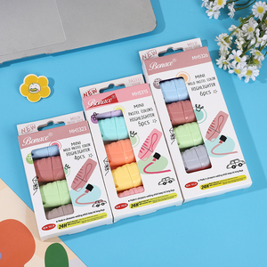 Ensemble de <span class=keywords><strong>mini</strong></span>-surligneurs - 12 couleurs, stylos marqueurs fluorescents <span class=keywords><strong>pastel</strong></span> portables à pointe oblique, fournitures scolaires, organisation de bureau, journalisation - Product Image 2