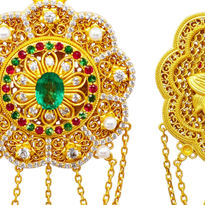 Bijoux UM, pendentif en argent 925 plaqué or 18 carats en forme de fleur, émeraude de laboratoire, filament, à porter tous les jours, cadeau d'anniversaire de mariage, NGTC - Product Image 6