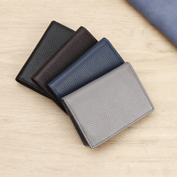 Porte-cartes d'identité en cuir en gros, promotion, porte-cartes de crédit de luxe, mini porte-cartes de visite en cuir pour hommes et femmes