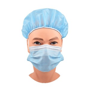 Chapeau jetable rond bleu non tissé anti-poussière pour la transformation alimentaire et l'utilisation en laboratoire, 30g, ajustement parfait sans couture - Product Image 2