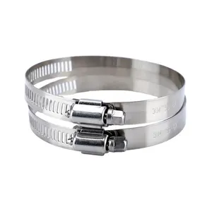 Worm Gear Driver Hose Clamp Stainless Steel Pipe Clamp Clips American Type Stainless Steel Hose Clamp