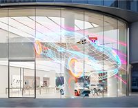 Module d'écran LED transparent A et B 10x39,5 pouces, raccordement sans joint pour murs rideaux et projets de façade