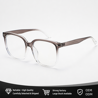 Lunettes carrées surdimensionnées pour hommes et femmes, monture TR90 avec accent métallique, anti-lumière bleue, protection UV400, lunettes de lecture optiques, 8 couleurs, OEM