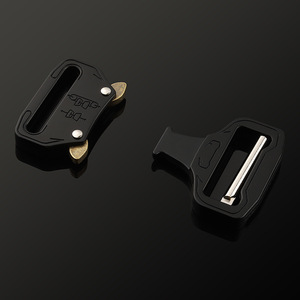 Hebilla deslizante de metal negro ajustable para cinturones, accesorios para bolsos, resorte duradero, 2022 - Product Image 3