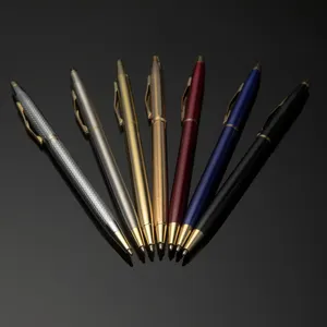 새로운 다채로운 슬림 크로스 펜 사용자 정의 로고가있는 금속 볼펜