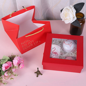 Custom Paper Cardboard Wedding Gift Package Boxes Paper Box for Macarons With <b>Window</b> - Product Image 5