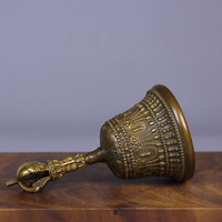 Lonceng Vajra Tibet Antik Lonceng Tangan Buddha Perunggu untuk Doa Meditasi Reiki Chakra Penyembuhan Suara Hadiah Spiritual