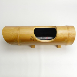 Bamboo Flower Vase Round Home Decorative Plant Pot Natural Material JH-01 - Product Image 3