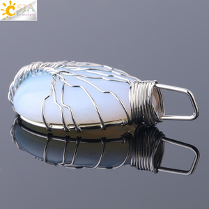 CSJA Reiki <span class=keywords><strong>Arbre</strong></span> <span class=keywords><strong>De</strong></span> <span class=keywords><strong>Vie</strong></span> <span class=keywords><strong>Pendentif</strong></span> Charmes <span class=keywords><strong>Argent</strong></span> Couleur Fil Wrap Naturel Teardrop Cristal Gemme Pierre <span class=keywords><strong>Pendentif</strong></span> Collier pour Femmes F765 - Product Image 6