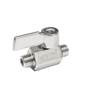 Mini Brass Bóng Van Khí Nén Thép Không Gỉ Mini Đôi Bên Trong Và Bên Ngoài Chủ Đề Phụ Kiện 304 Threaded Bóng Van 1/8 - Product Image 2