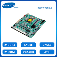 Carte mère R590V 6 I226V Lan LGA1200 DDR4 VGA HD 7 USB 2 COM ATX avec options de bypass, SIM, TPM et pare-feu