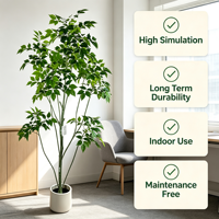 Arbre artificiel Ficus sur mesure OEM du fabricant, verdure artificielle Ficus avec pot, plante artificielle pour la décoration