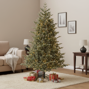 Wholesale High Quality Modern Pre-Lit Snow Flocked Artificial <b>Christmas</b> <b>Tree</b> Warm <b>White</b> Lights Standing Base - Product Image 1