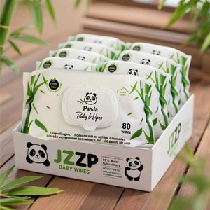 Échantillon Gratuit Prêt à Expédier 99,9% Eau Professionnelles Douces Biologiques OEM Non Parfumées Lingettes Humides Non Tissées pour Bébé - Product Image 2