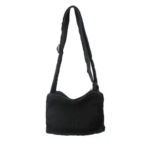 Custom Opvouwbare Blank Crossbody Koreaanse Vrouwen Portemonnees En Handtassen Grote Canvas De Tote Canvas Tas Populaire Sling Bag 2023