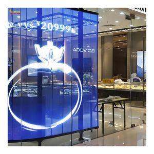 Siêu trong suốt ngoài trời 3D quảng cáo Bảng điều chỉnh kỹ thuật số bức tường video cho cửa hàng kính cửa sổ & TV trong suốt Màn hình <span class=keywords><strong>LED</strong></span> hiển thị - Product Image 1