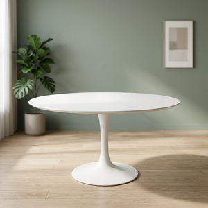 Modern Round <b>White</b> Plastic <b>Coffee</b> <b>Table</b> Minimalist Design Living Room Furniture Easy To Clean - Product Image 3