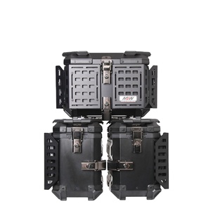 Caja Trasera Impermeable para Scooter, <span class=keywords><strong>Maletero</strong></span> Lateral para Motocicleta, 45L, Multifuncional, Blindado, de Aleación de Aluminio Negro, Venta al Por Mayor - Product Image 1