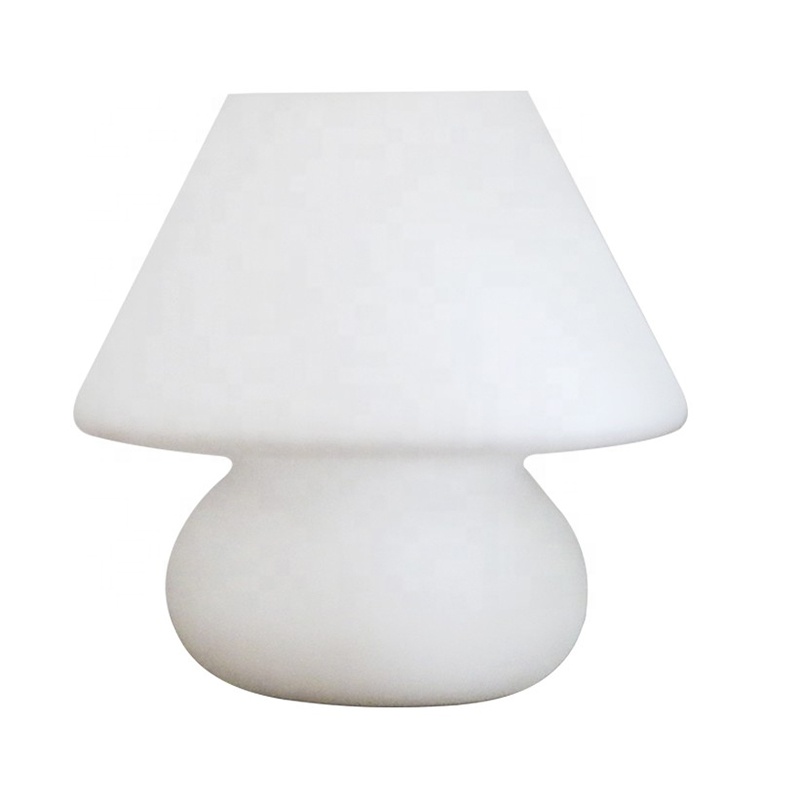 Пользовательская белая стеклянная настольная лампа, крышка для гриба, абажур, Модная красочная милая настольная лампа для учебы, современная стеклянная настольная лампа