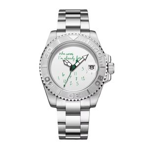 Relojes de Cuarzo para Hombre de Lujo Clásicos con Esfera de 40 mm, Personalizados con Logotipo OEM ODM, de Alta Calidad, Reloj de Pulsera con la Frase 'Who Cares I Am Already Late' - Product Image 2