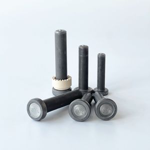 Goujons à tête <span class=keywords><strong>plate</strong></span> en acier au carbone ISO13918 pour connecteur de cisaillement par soudage, finition phosphate avec embouts en céramique - Product Image 1