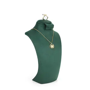Présentoir de bijoux personnalisé pour femme, Portrait de couleur verte, pour colliers, boucles d'oreilles, bagues, buste, nouveauté