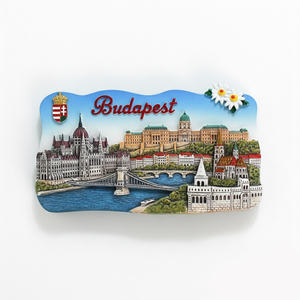 Imán para refrigerador de Bruselas, hecho a mano, de resina con logotipo personalizado, imanes de recuerdo de una sola casa de - Product Image 2