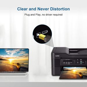 USB <strong>Printer</strong> <strong>Cable</strong> High Speed Type a to Type B <strong>Printer</strong> <strong>Cable</strong> USB 2.0 Scanner Cord to Computer Laptop for HP Canon Dell Epson - Product Image 6