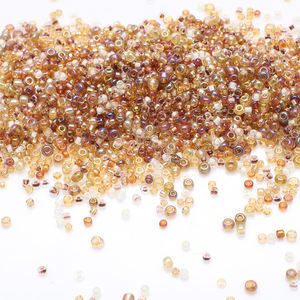 Zhubi 18 Gramos de Cristales de Topacio Mix de Cuentas de Semilla 11/0 10/0 2mm 3mm Cuentas Redondas de Vidrio para Pulseras Dijes DIY para Hacer Joyería - Product Image 4