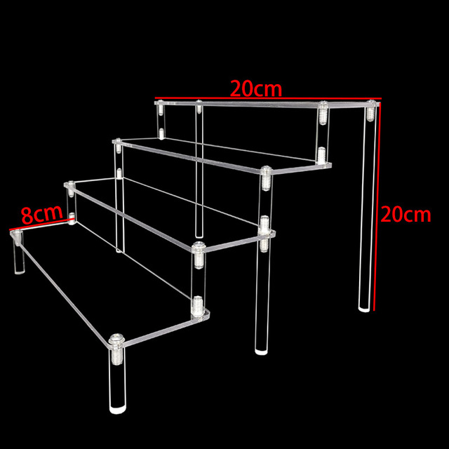 Modern Portable Acrylic Lifter Display Stand for Cosmetics Action Figures Cupcakes Desserts