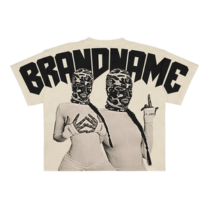 เสื้อยืดพิมพ์ลายกราฟิกส์เฮฟวีเวตเชิ้ตโอเวอร์ไซส์สไตล์วินเทจทรงสูงทรงโอเวอร์ไซส์เข้ารูปคอกลมพิมพ์ลาย - Product Image 3