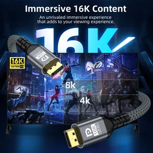 <span class=keywords><strong>DisplayPort</strong></span> 2.1 Kabel Stecker auf Stecker 16K DP-Kabel 8K240Hz 4K240Hz 80Gbps HDR Video-Audio-Kabel für Laptop Xbox Projektor Monitor - Product Image 6