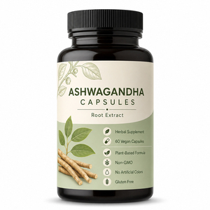 Cápsulas de Ashwagandha Ksm-66 Sunwind Premium de Alta Calidad, Sin Gluten, Alta Eficiencia, para Apoyo Inmunológico, Energía y Sueño en Adultos - Product Image 1
